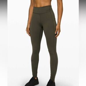 Lululemon Speed Up Tight 31" - Dark Olive sz 8
